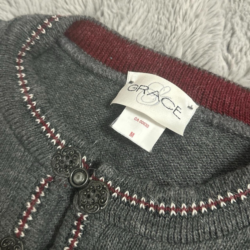 Grunge Granny Wool Blend Sweater, Size Medium - Picture 7 of 8